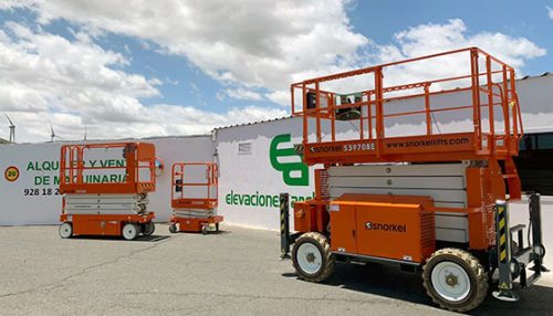 Snorkel scissor lifts delivered to Elevaciones Archipiélago